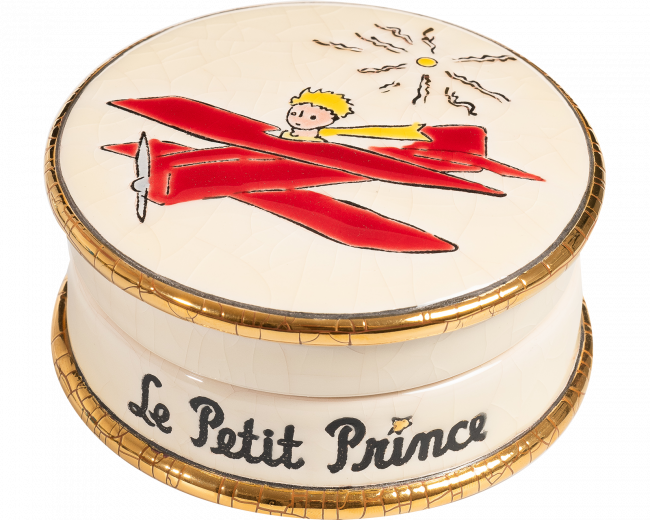 Boîte Ronde PM (Le Petit Prince et l'Avion) © Petit Prince™