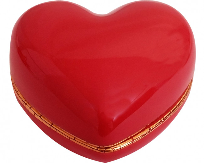 Heart - Standard Heart box, plain and gold