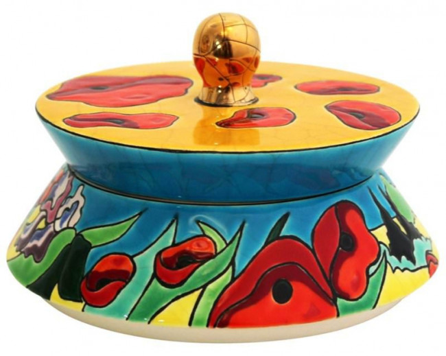 Iris et Coquelicots - Boîte Feel Ronde Plate PM