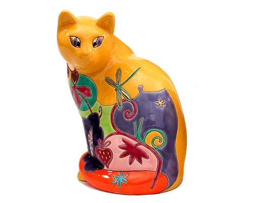 Jardin d'été - Chat Assis GM