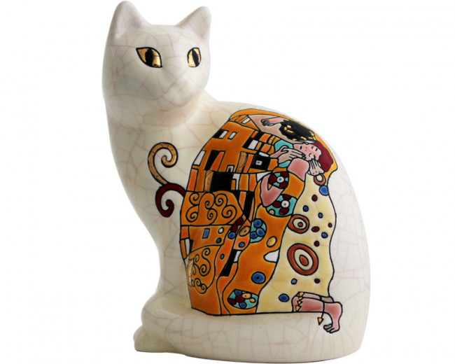 Hommage à Klimt - Chat Assis Standard