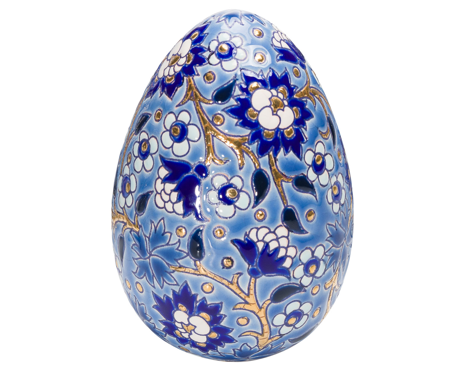 Lot De 2 Coquetiers En Verre Bleu Pour œufs De Pâques - 5,7 Cm De Haut - Design Printanier, Lavable Au Lave-vaisselle