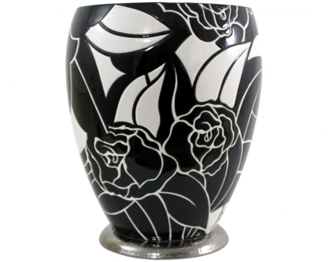 Roses Noires - Grand Vase Ouvert Curetti