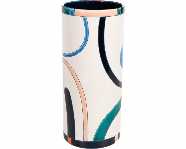 Habitat X Emaux de Longwy - Vase Cornet H.30 cm