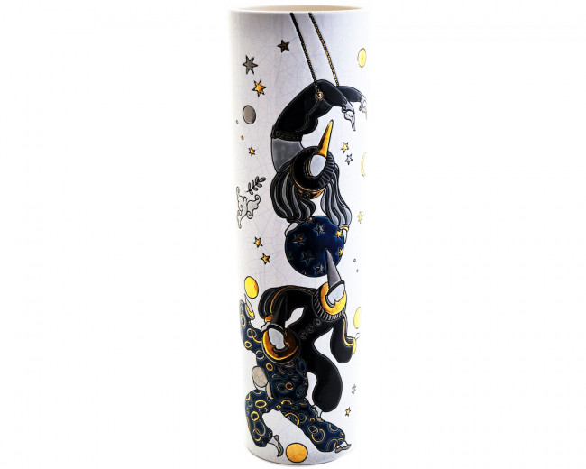Acrobates Recoloré - Vase Colonne PM