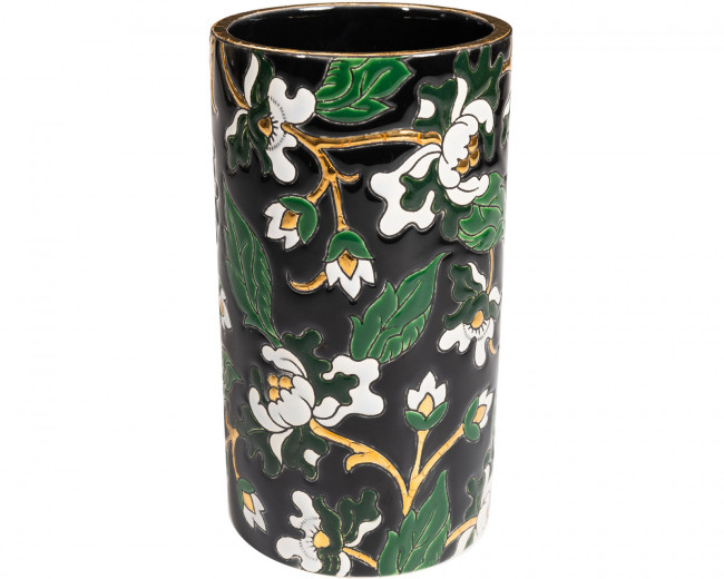 Héritage - Vase Cornet H.17 cm Noir D5675