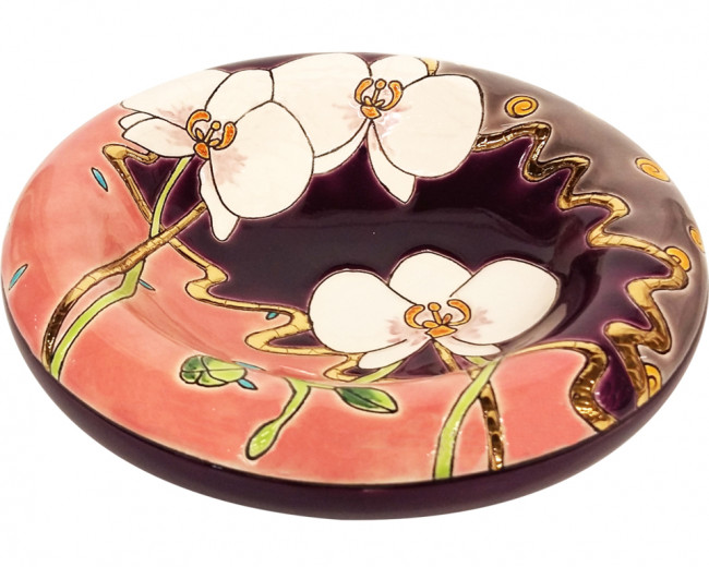 Orchidées Recolorés - Vide Poches Rond Standard