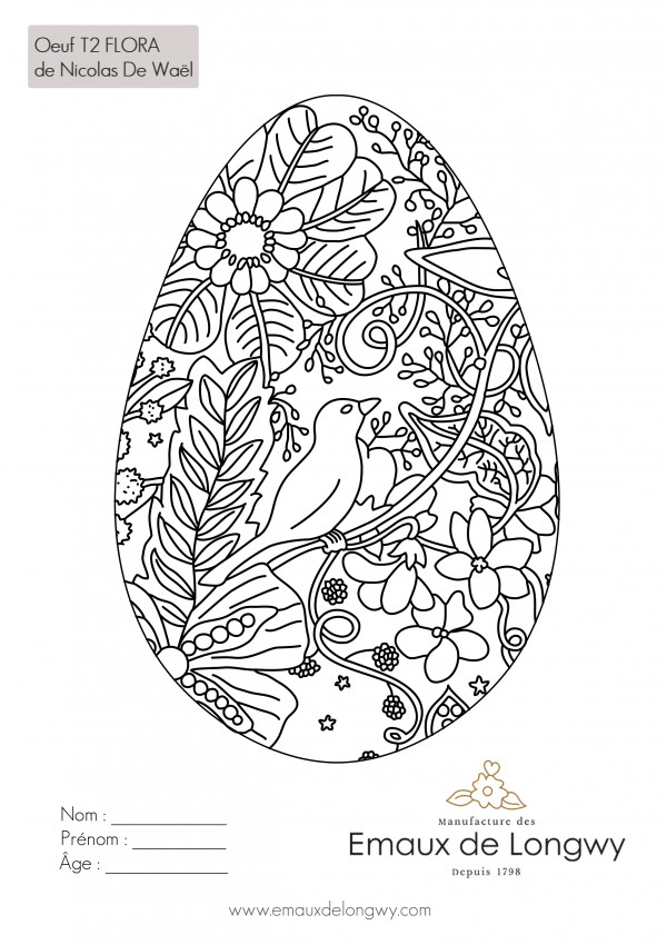 Coloriage à imprimer : les Oeufs de Pâques